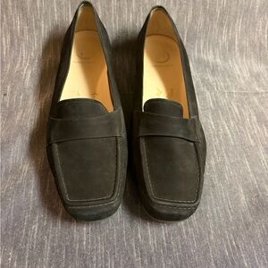 Women’s Charcoal Gray Rockport Suede Leather Loafers Size 8.5